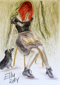Süsi, seepia, pastell (2014)
