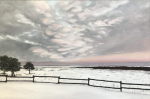 õlimaal "Pärnu rannas" (60x40, õli lõuendil, 2018)