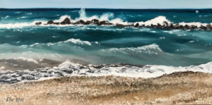 õlimaal "Altea rand" (60x30, õli lõuendil, 2018)