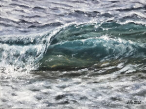 õlimaal "Laine 1" (40x30, 2020)