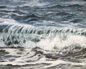 Õlimaal "Vee jõud" (50x40, 2021)