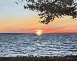 õlimaal "Loojang" (50x40, 2021)